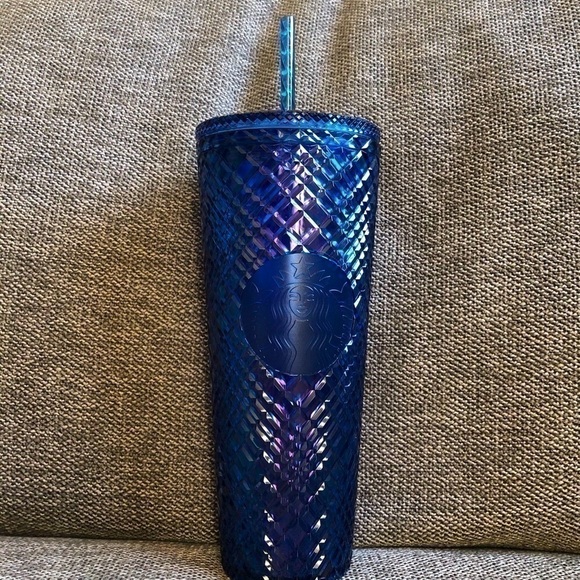 Starbucks Jeweled Diamond Blue Azure Holiday 2022 Ice Tumbler Venti Gift - Picture 8 of 14
